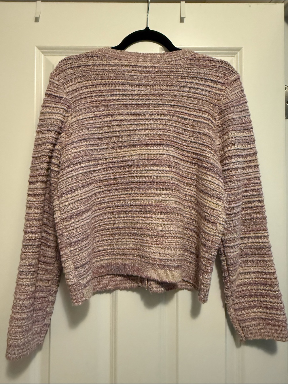 NWOT LOFT Lilac and Pink Striped Cardigan - Picture 2 of 4
